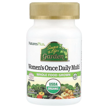 Nature's Plus, Source of Life Garden, мультивітаміни для жінок для прийому один раз на день, 30 веганських пігулок (NAP-30747), фото