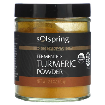Dr. Mercola, Solspring&reg;, Biodynamic&reg;, порошок из ферментированной куркумы, 70 г (MCL-03249), фото