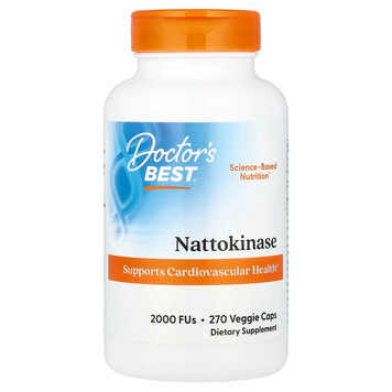 Doctor's Best, наттокіназа, 2000 FU, 270 вегетаріанських капсул (DRB-00253), фото