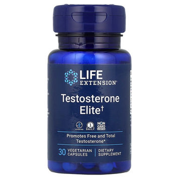 Life Extension, Testosterone Elite, 30 вегетаріанських капсул (LEX-25003), фото