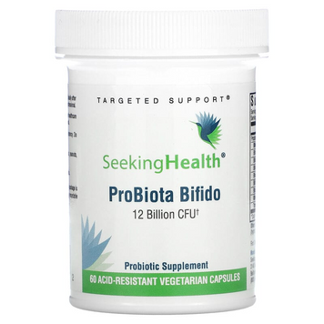 Seeking Health, Пробіотики, 12 мільярдів КУО, ProBiota Bifido, 60 кислотостійких вегетаріанських капсул (SKH-52102), фото