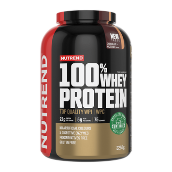 Сироватковий протеїн Nutrend 100% Whey Protein | шоколад + лісовий горіх - 2250 г, фото