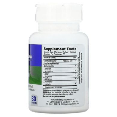 Enzymedica, Pro Bio, пробиотик с гарантированной эффективностью, 30 капсул (ENZ-25110), фото