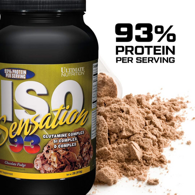 Ultimate Nutrition, ISO Sensation, Ізолят сироваткового протеїну, печиво + крем, 910 г (ULN-00282), фото