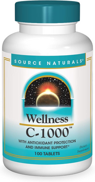 Витамин С-1000, Wellness, Source Naturals, 100 таблеток (SNS-01032), фото