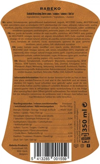 Rabeko Products, Sauce Zero, Salad dressing, 350мл (821491), фото