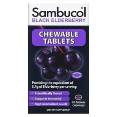 Sambucol, Черная бузина, Оригинальная формула, 30 жевательных таблеток (SBL-00112), фото