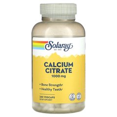 Solaray, цитрат кальцію, 250 мг, 240 рослинних капсул (SOR-45852), фото