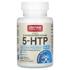 Jarrow Formulas, 5-гидрокситриптофан, 100 мг, 60 вегетарианских капсул (JRW-15043), фото