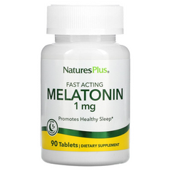 NaturesPlus, Мелатонін швидкої дії, 1 мг, 90 таблеток (NAP-47624), фото