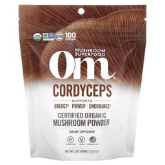 Om Mushrooms, Кордіцепс, сертифікований порошок із органічних грибів, 200 г (OMM-55324), фото