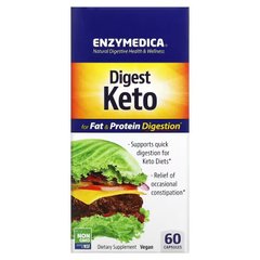 Enzymedica, Digest Keto, комплекс для кетодієтів, 60 капсул (ENZ-25115), фото