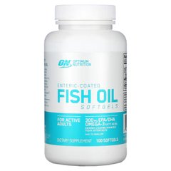 Optimum Nutrition, Риб'ячий жир з кишковорозчинним покриттям, 100 м'яких желатинових капсул (OPN-02984), фото