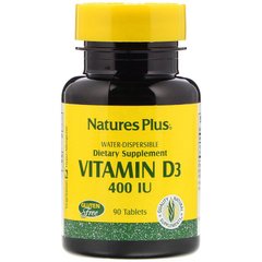 Nature's Plus, витамин D3, 400 МЕ (10 мкг), 90 таблеток (NAP-00991), фото
