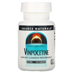 Source Naturals, винпоцетин, 10 мг, 120 таблеток (SNS-01399), фото