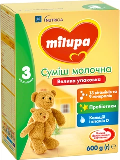 Смесь молочная детская Milupa 3 Детское молочко от 12 месяцев - 600 г, фото