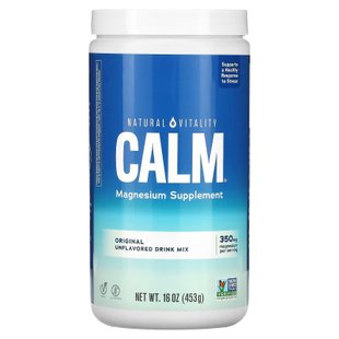 Natural Vitality, CALM, суміш для приготування напою з магнієм, оригінальний смак без добавок, 453 г (PTG-00002), фото