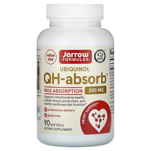 Jarrow Formulas, Убіхінол QH-Absorb, 200 мг, 90 м'яких гелевих капсул (JRW-06037), фото