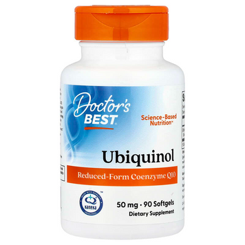 Убіхінол Kaneka Q+&reg; Doctor's Best Ubiquinol with Kaneka Q+&reg; - 50 мг, 90 капсул, фото
