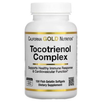 California Gold Nutrition, комплекс токотрієнолів, вітамін Е та змішані токотрієноли, 150 капсул з риб'ячого желатину (CGN-01752), фото