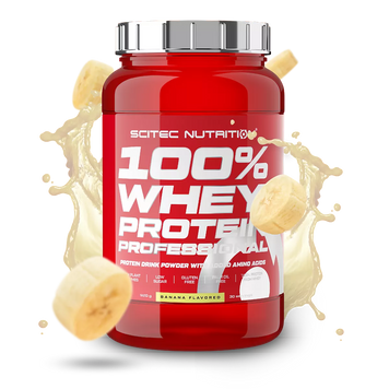 Протеїн сироватковий Scitec Nutrition 100% Whey Protein Professional | банан - 920 г, фото