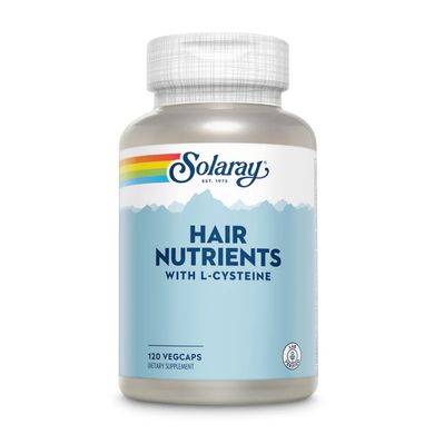 Solaray, Питательные вещества для волос с L-цистеином, 120 растительных капсул (SOR-04791), фото