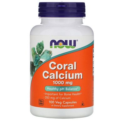 Now Foods, кальций из кораллов, 1000 мг, 100 растительных капсул (NOW-01273), фото