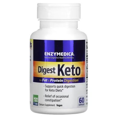 Enzymedica, Digest Keto, комплекс для кетодиеты, 60 капсул (ENZ-25115), фото