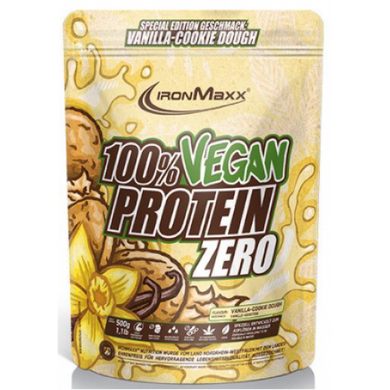 IronMaxx, 100% Vegan Protein Zero, ванільне печиво, 500 г (818303), фото