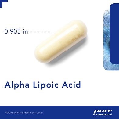 Альфа-ліпоєва кислота, Alpha Lipoic Acid, Pure Encapsulations, 600 мг, 120 капсул (PE-00700), фото