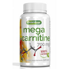 Quamtrax, Mega L-Сarnitine, 700 мг, 120 капсул (815960), фото