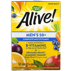 Nature's Way, Alive! полноценный поливитаминный комплекс для мужчин старше 50 лет, 50 таблеток (NWY-13661), фото