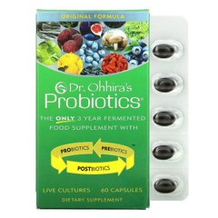 Dr. Ohhira's, Probiotics, добавка з пробіотиками, оригінальна рецептура, 60 капсул (EFI-12125), фото