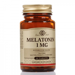 Solgar, Мелатонін, 1 мг, 60 таблеток (SOL-00447), фото