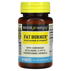 Mason Natural, Fat Burner Plus Super Citrimax, 60 таблеток (MAV-13095), фото