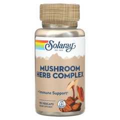 Solaray, Комплекс грибів та трав, 90 вегетаріанських капсул (SOR-60043), фото