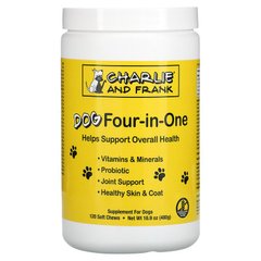 Charlie & Frank, Dog Four-in-One, 120 м'яких жувальних пігулок (CFA-01494), фото