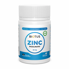Biotus, Цинк пиколинат, Zinc Picolinate, 22 мг, 30 капсул (BIO-530500), фото