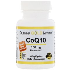 California Gold Nutrition, Коензим Q10, 100 мг, 30 рослинних капсул (CGN-00943), фото