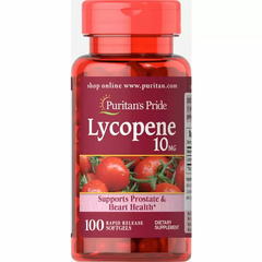 Ликопин, Lycopene, Puritan's Pride, 10 мг, 100 гелевых капсул (PTP-02111), фото