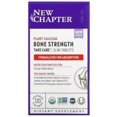 New Chapter, Bone Strength Take Care, добавка для укрепления костей, 120 маленьких растительных таблеток (NCR-00408), фото