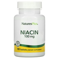 Nature's Plus, ніацин, 100 мг, 90 таблеток (NAP-01850), фото