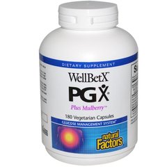 Поліглікомплекс + шовковиця, PGX Plus Mulberry, Natural Factors, 180 капсул (NFS-03550), фото