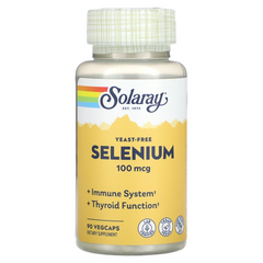 Solaray, селенометіонін, 100 мкг, без дріжджів, 90 вегетаріанських капсул (SOR-04676), фото