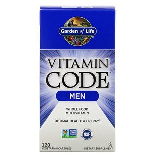 Garden of Life, Vitamin Code, мультивітаміни із цілісних продуктів для чоловіків, 120 вегетаріанських капсул (GOL-11368), фото