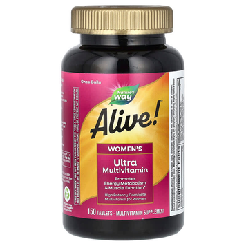 Ультрамультивітаміни для жінок Nature&rsquo;s Way Alive! Women&rsquo;s Ultra Multivitamin - 150 таблеток, фото
