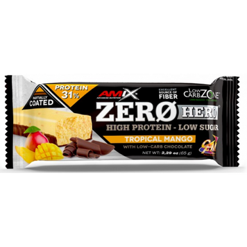 Amix, Батончик Low-Carb ZeroHero Protein Bar, тропическое манго, 65 г - 1/15 (817924), фото