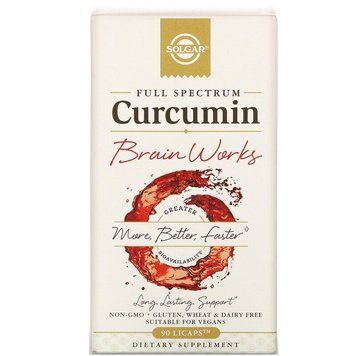 Solgar, куркумин полного спектра, нормализация сна, 90 капсул Licaps (SOL-05518), фото