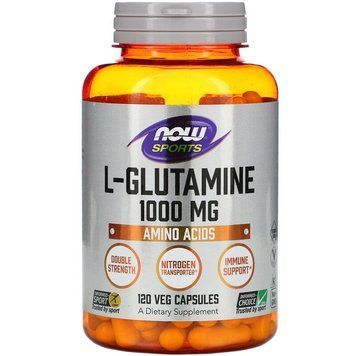 Now Foods, L-глутамин, двойной концентрации, 1000 мг, 120 растительных капсул (NOW-00094), фото