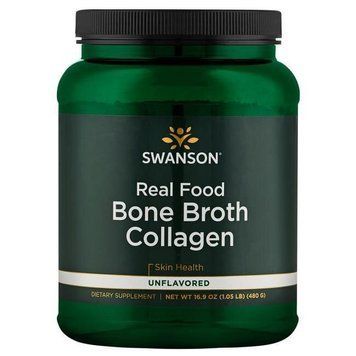 Колаген з кісткового бульйону, Real Food Bone Broth Collagen, Swanson, без смаку, 480 г (SWV-21063), фото